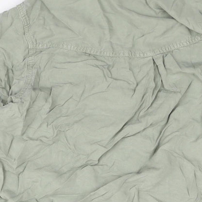 Womens UK Size 16 Marks and Spencer Green Basic Button-Up