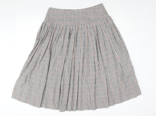 Neon Rose Womens Multicoloured Check Polyester Pleated Skirt Size L Button
