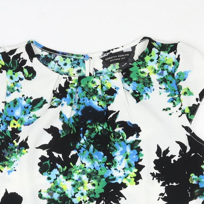 Womens UK Size 14 Dorothy Perkins Multicoloured Basic Blouse