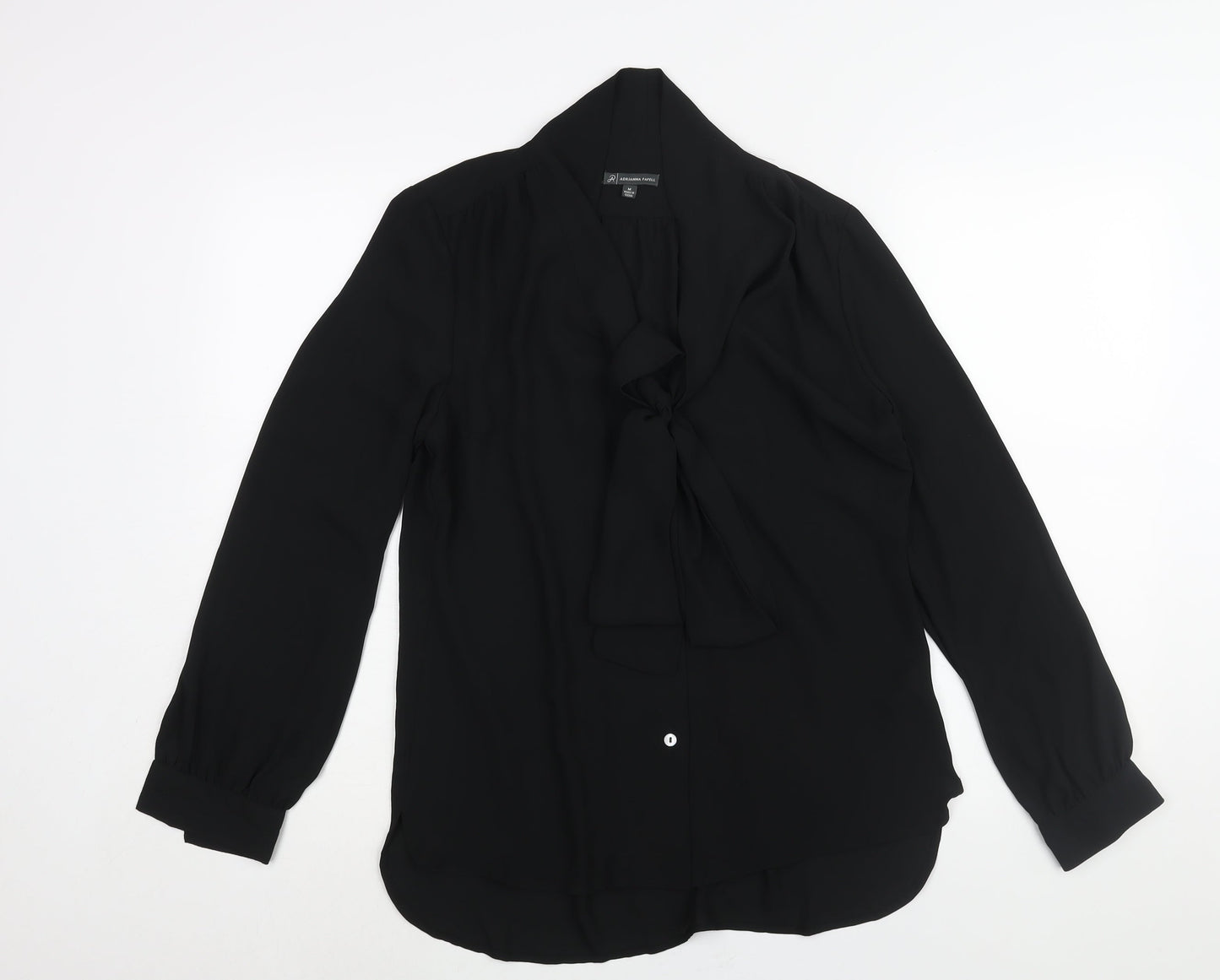 Womens UK Size M Adrianna Papell Black Basic Blouse