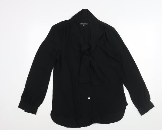 Womens UK Size M Adrianna Papell Black Basic Blouse