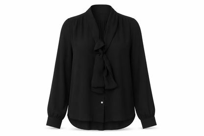 Womens UK Size M Adrianna Papell Black Basic Blouse