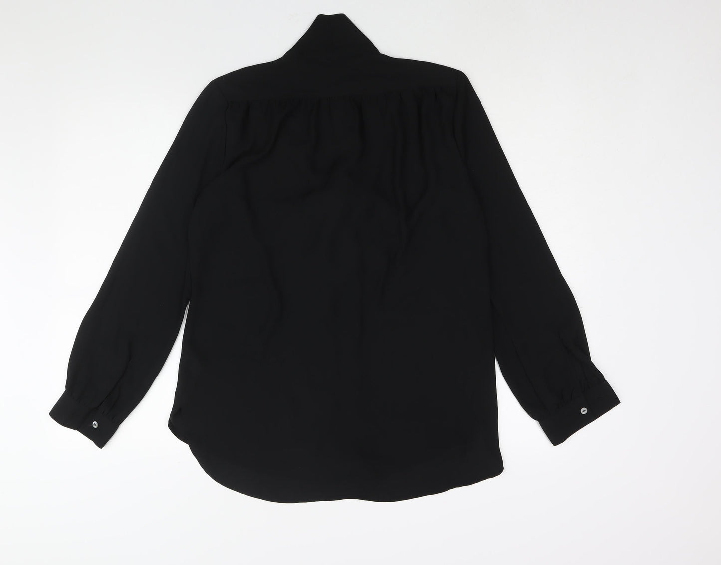 Womens UK Size M Adrianna Papell Black Basic Blouse