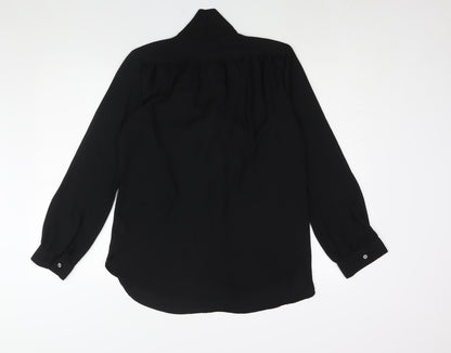 Womens UK Size M Adrianna Papell Black Basic Blouse