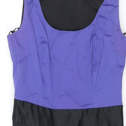 Coast Womens Multicoloured Cotton Shift Size 12 Scoop Neck Zip - Geometric Print