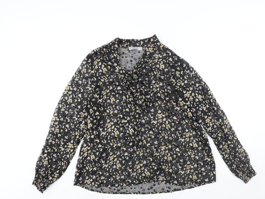 Womens UK Size 12 Per Una Black Basic Blouse