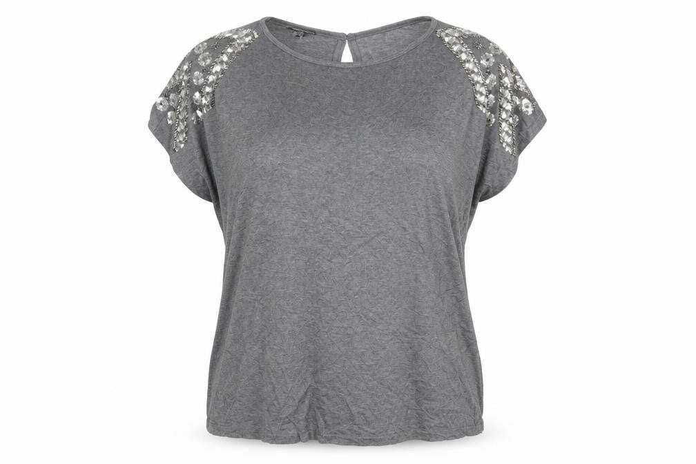 Womens UK Size 14 Warehouse Grey Basic Blouse