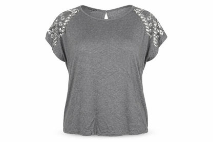 Womens UK Size 14 Warehouse Grey Basic Blouse