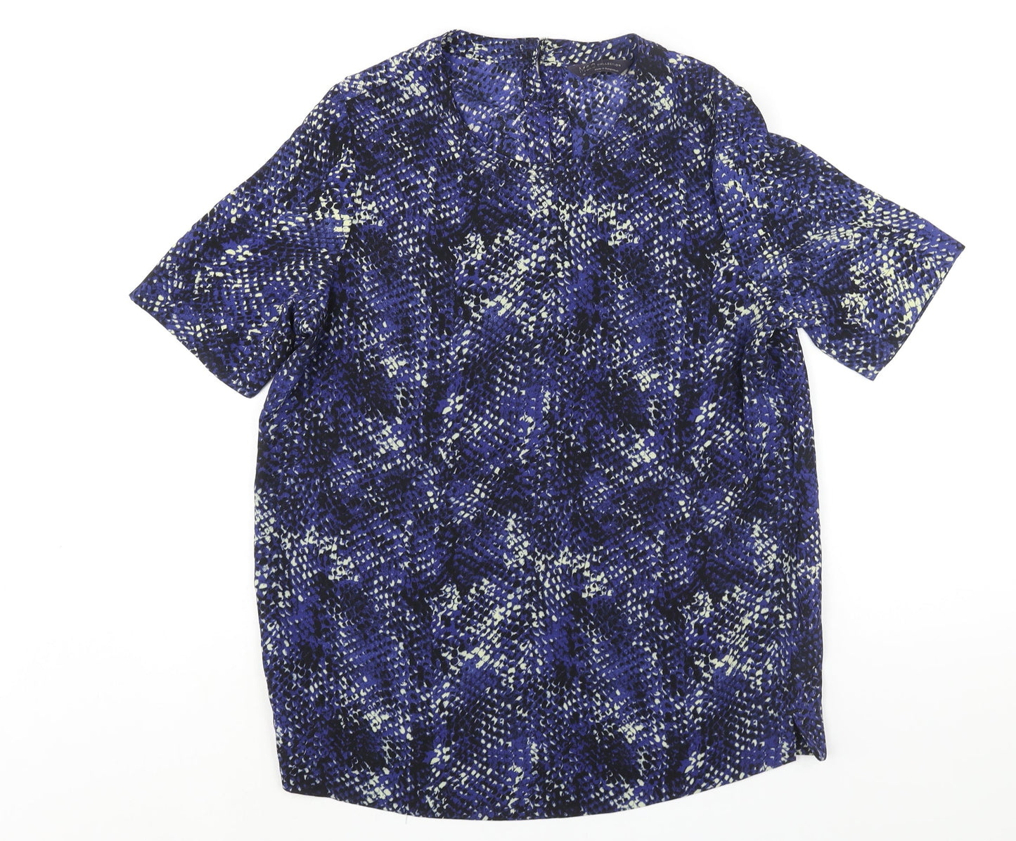 Womens UK Size 10 Marks and Spencer Blue Basic Blouse