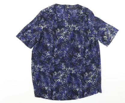 Womens UK Size 10 Marks and Spencer Blue Basic Blouse