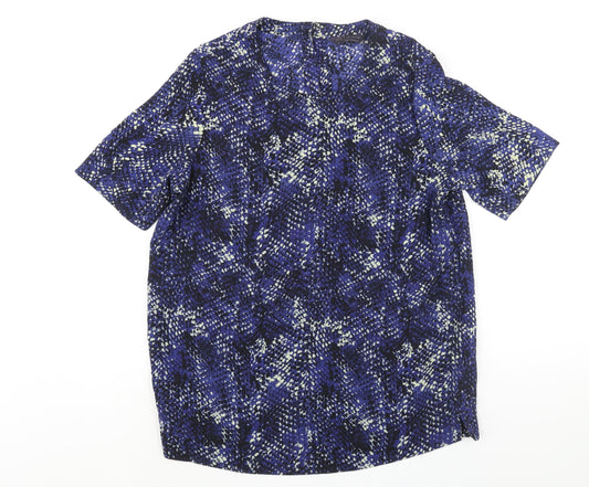 Womens UK Size 10 Marks and Spencer Blue Basic Blouse