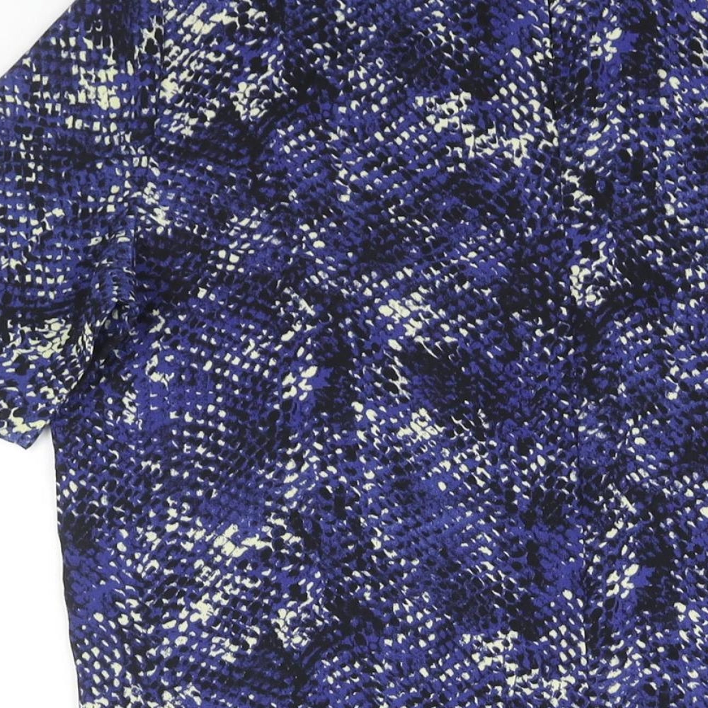 Womens UK Size 10 Marks and Spencer Blue Basic Blouse