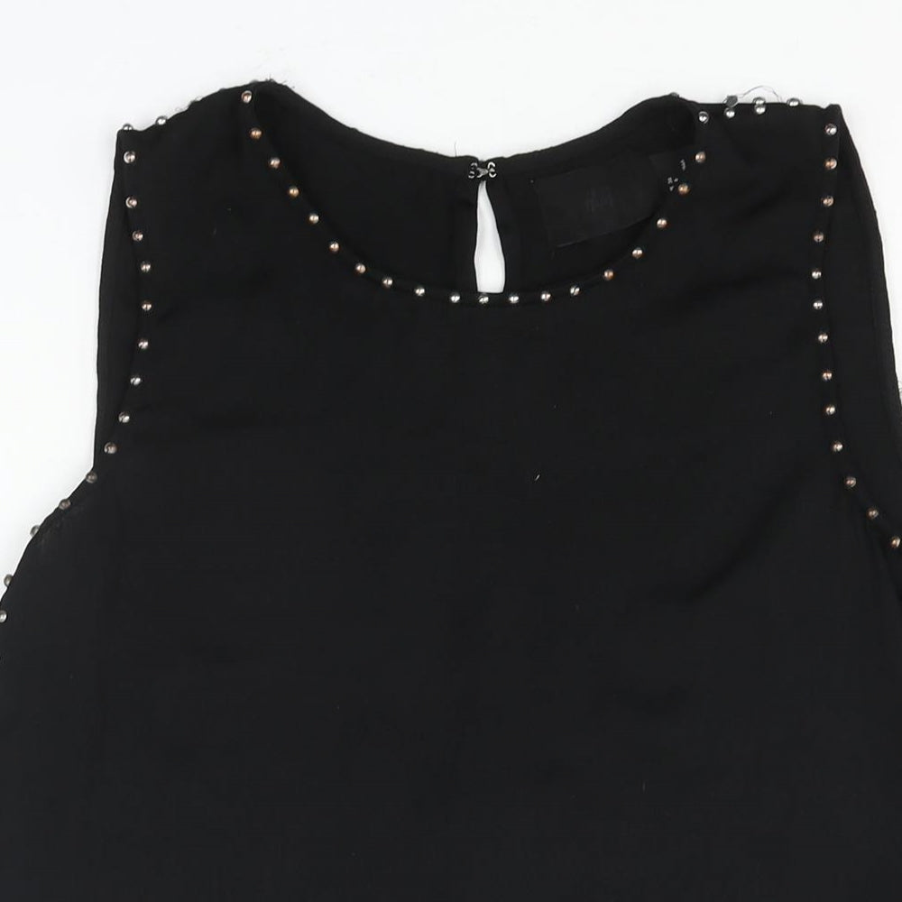 Womens UK Size 8 H&M Black Camisole Blouse