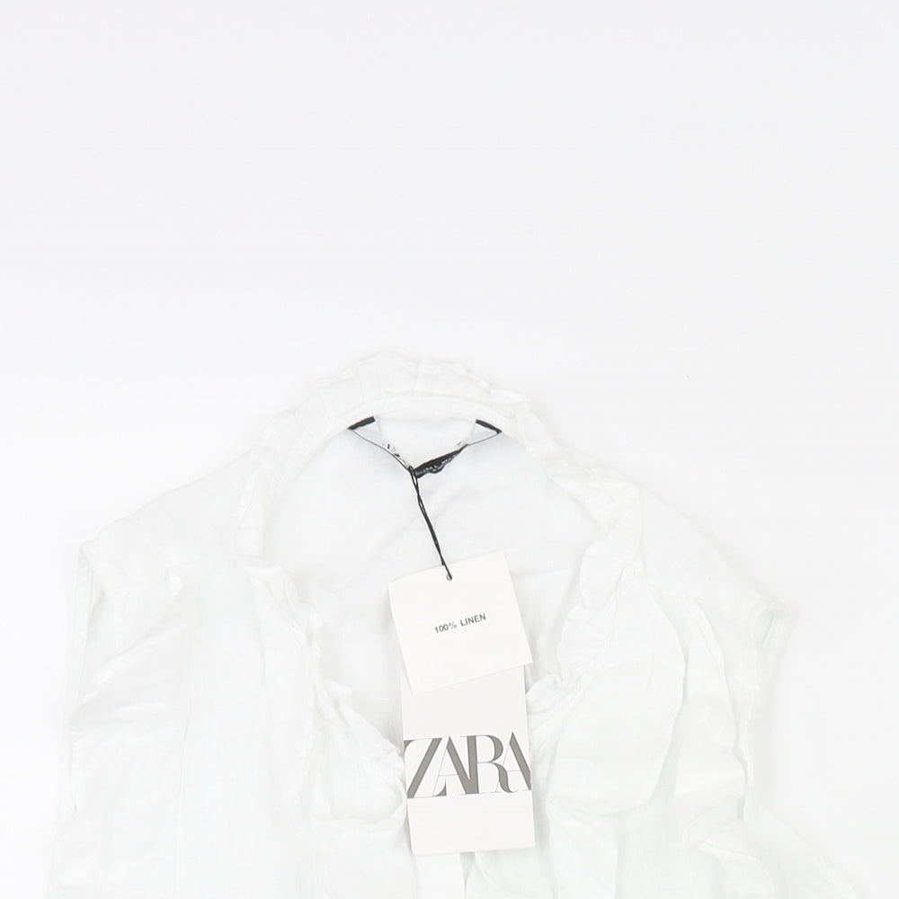 Womens UK Size L Zara White Camisole Blouse