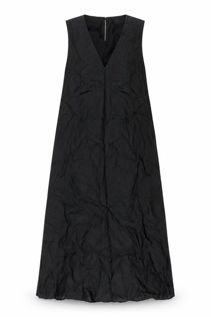 The Leaf Closet Womens Black Polyester Shift Size S V-Neck Button