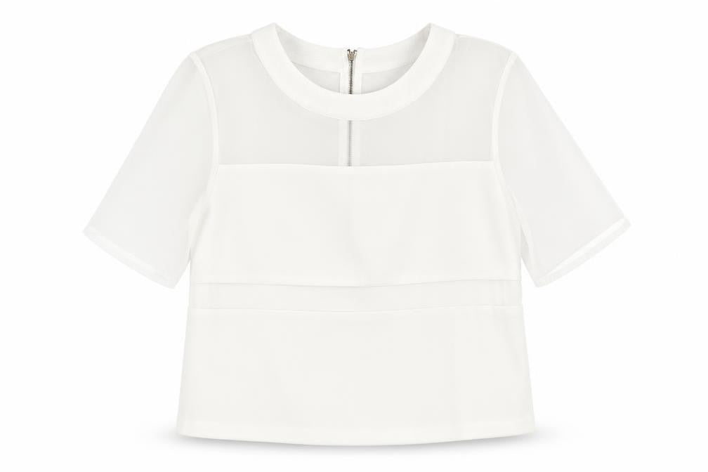 Womens UK Size 6 Topshop White Basic Blouse