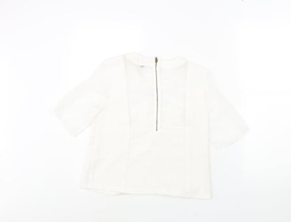 Womens UK Size 6 Topshop White Basic Blouse