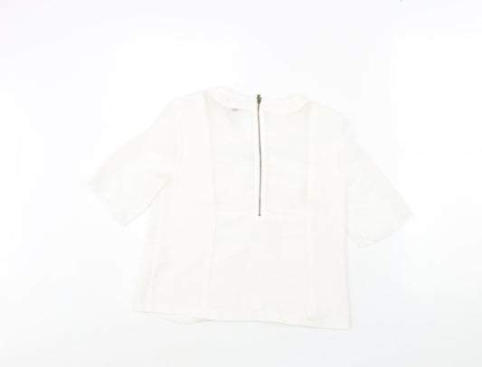 Womens UK Size 6 Topshop White Basic Blouse
