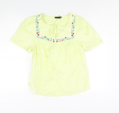 Womens UK Size 8 Marks and Spencer Green Basic Blouse