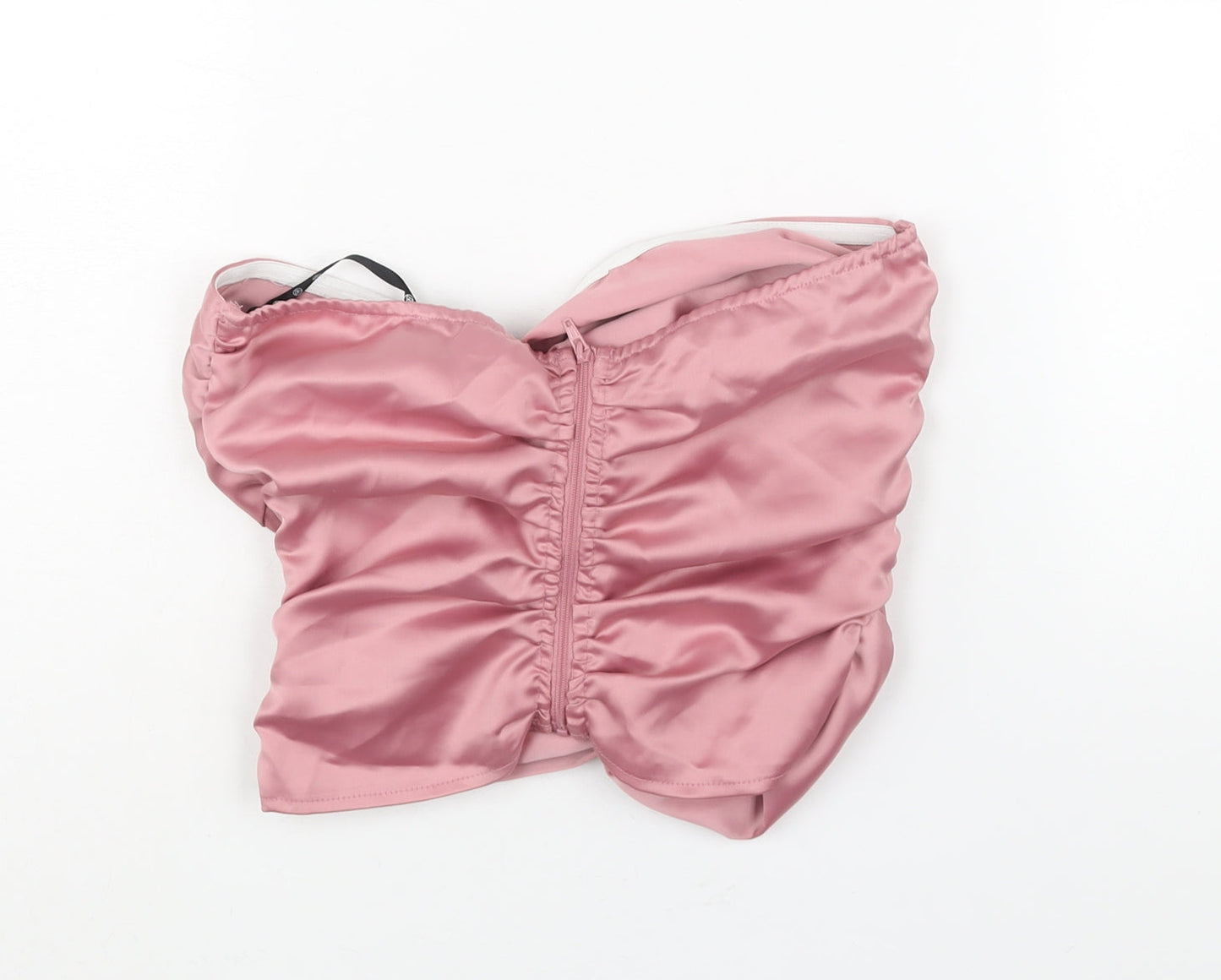 Womens UK Size 8 Missguided Pink Cropped Blouse