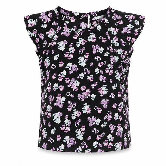 Front view of Red Herring women’s multicoloured floral polyester basic blouse, size UK 10, round neck