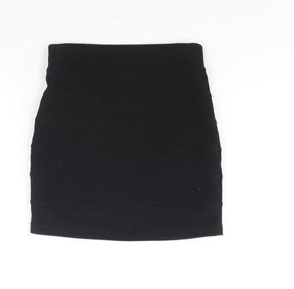 Divided by H&M Womens Black Polyester Bandage Skirt Size 10