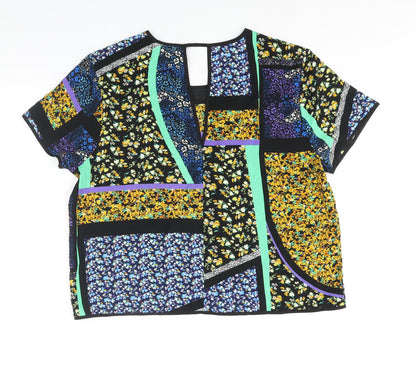 Womens UK Size 18 River Island Multicoloured Basic Blouse