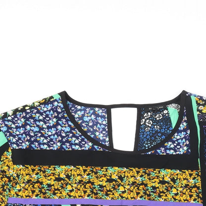 Womens UK Size 18 River Island Multicoloured Basic Blouse
