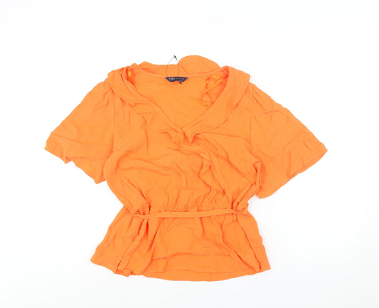 Womens UK Size 16 Marks and Spencer Orange Basic Blouse