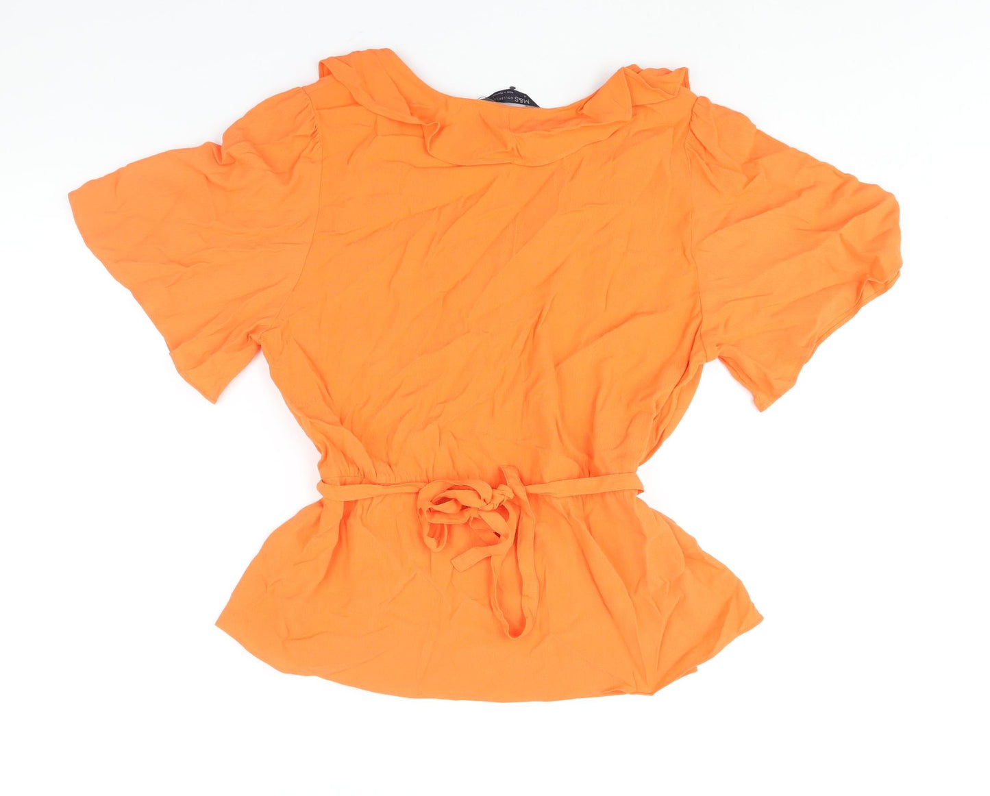 Womens UK Size 16 Marks and Spencer Orange Basic Blouse
