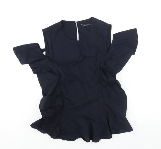 Womens UK Size 6 Marks and Spencer Blue Basic Blouse