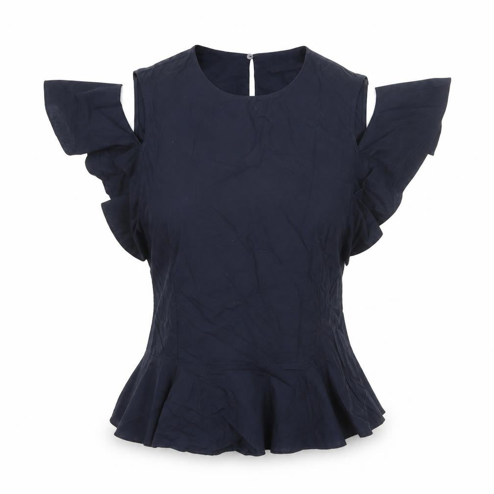 Womens UK Size 6 Marks and Spencer Blue Basic Blouse