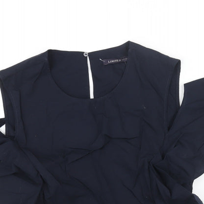 Womens UK Size 6 Marks and Spencer Blue Basic Blouse