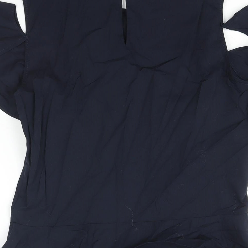 Womens UK Size 6 Marks and Spencer Blue Basic Blouse