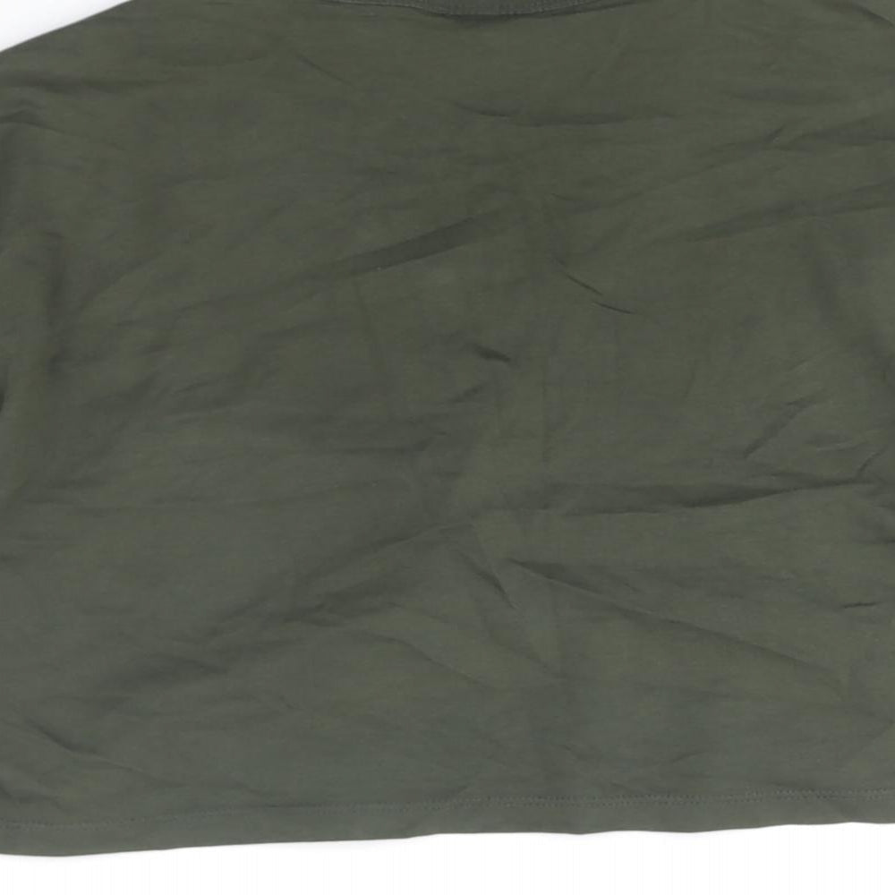 Womens UK Size XS IVY PARK Green Cropped T-Shirt