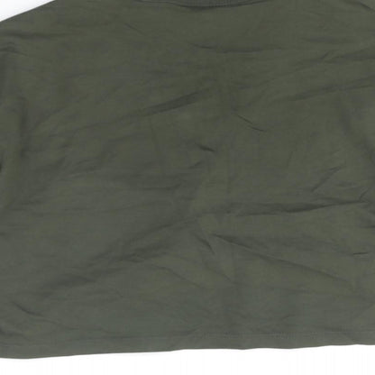 Womens UK Size XS IVY PARK Green Cropped T-Shirt