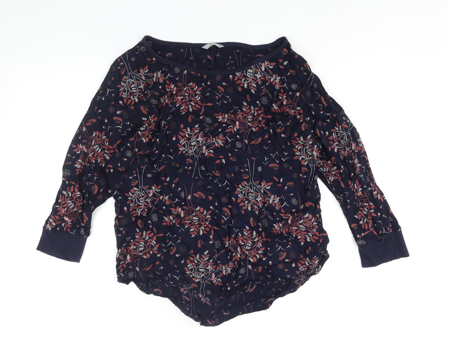 Womens UK Size 10 Marks and Spencer Blue Basic Blouse
