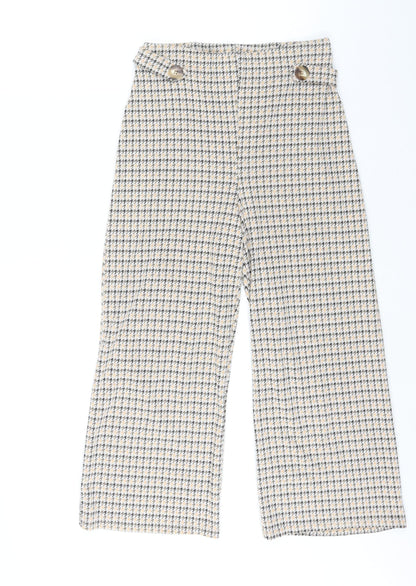 Womens UK Size 8 Miss Selfridge Regular Fit Cropped Multicoloured Trousers