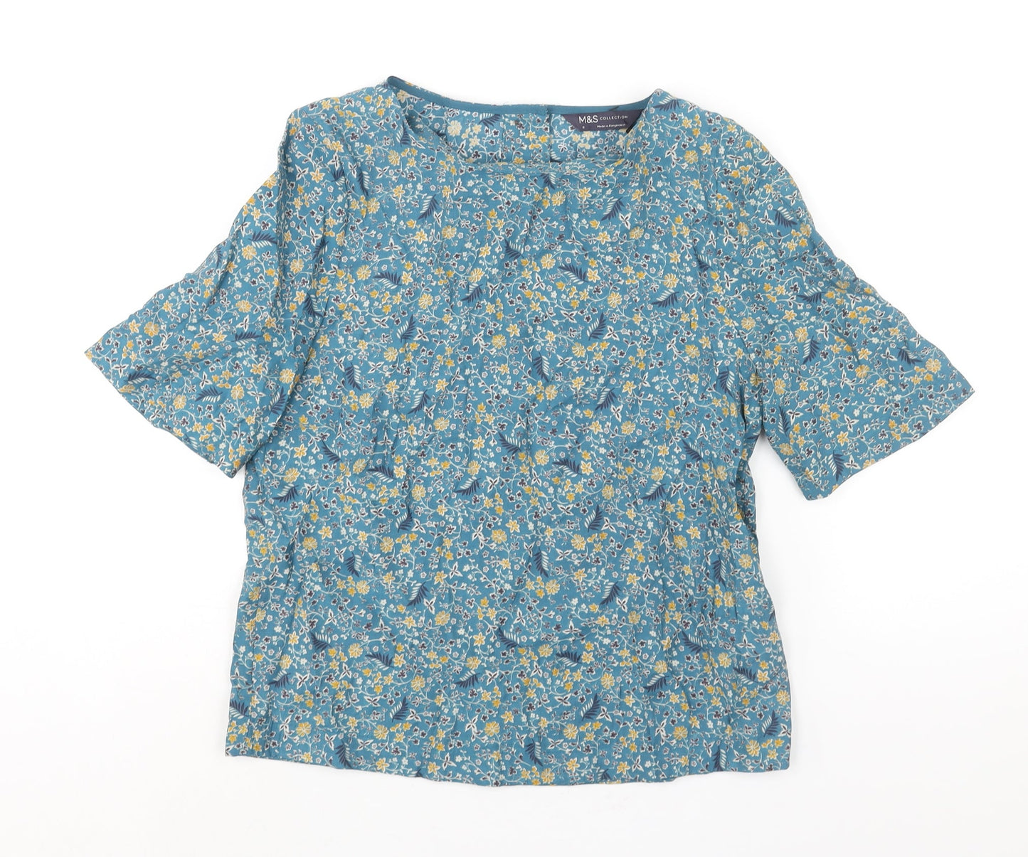 Womens UK Size 6 Marks and Spencer Blue Basic Blouse