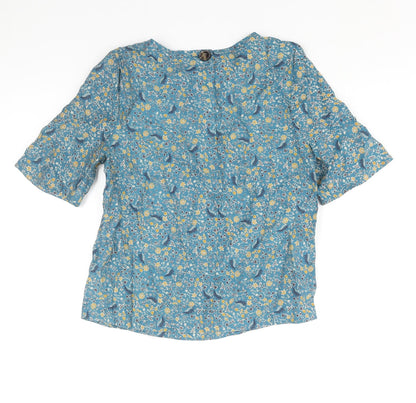 Womens UK Size 6 Marks and Spencer Blue Basic Blouse