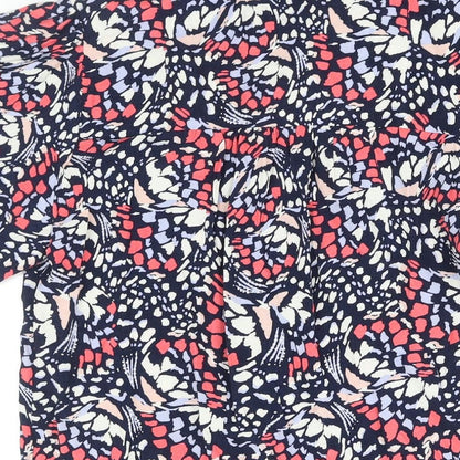 Marks and Spencer Womens Multicoloured Geometric Viscose Mini Size 6 V-Neck Tie - Keyhole Neck
