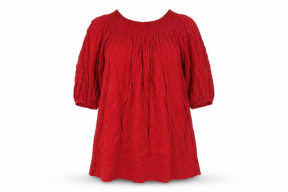 Sfera Womens Red Polyester Mini Size M Boat Neck Pullover