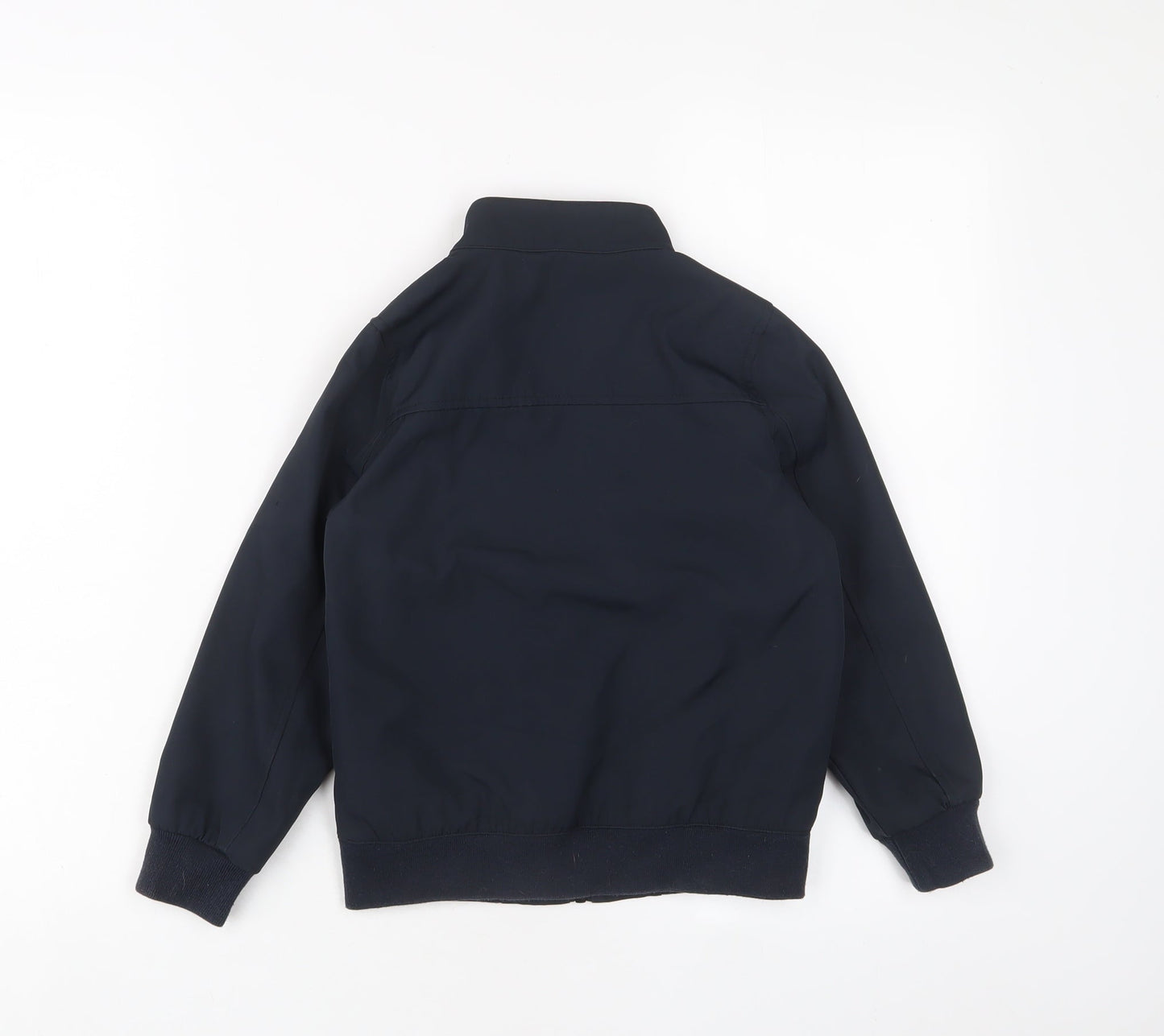 NEXT Boys Blue Jacket Size 6 Years Zip - Logo, Embroidered