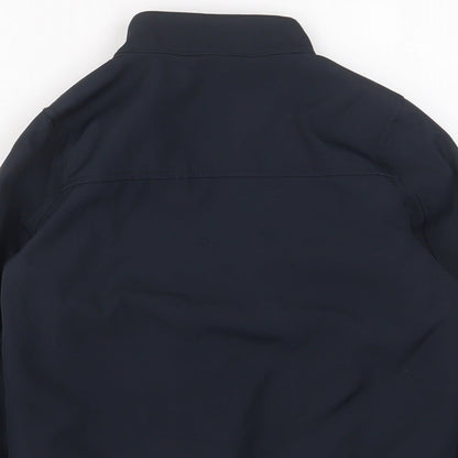 NEXT Boys Blue Jacket Size 6 Years Zip - Logo, Embroidered