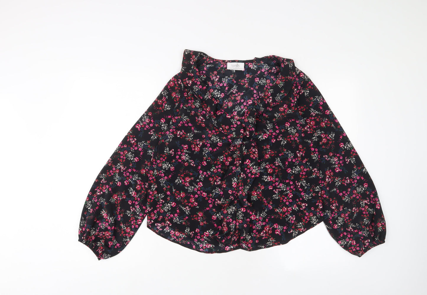 Womens UK Size 10 Wallis Black Basic Blouse