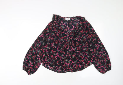 Womens UK Size 10 Wallis Black Basic Blouse