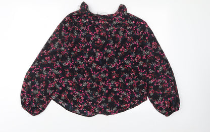 Womens UK Size 10 Wallis Black Basic Blouse