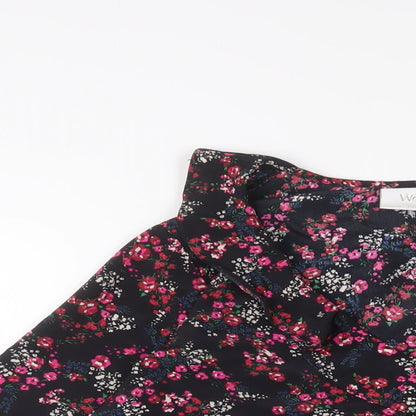 Womens UK Size 10 Wallis Black Basic Blouse