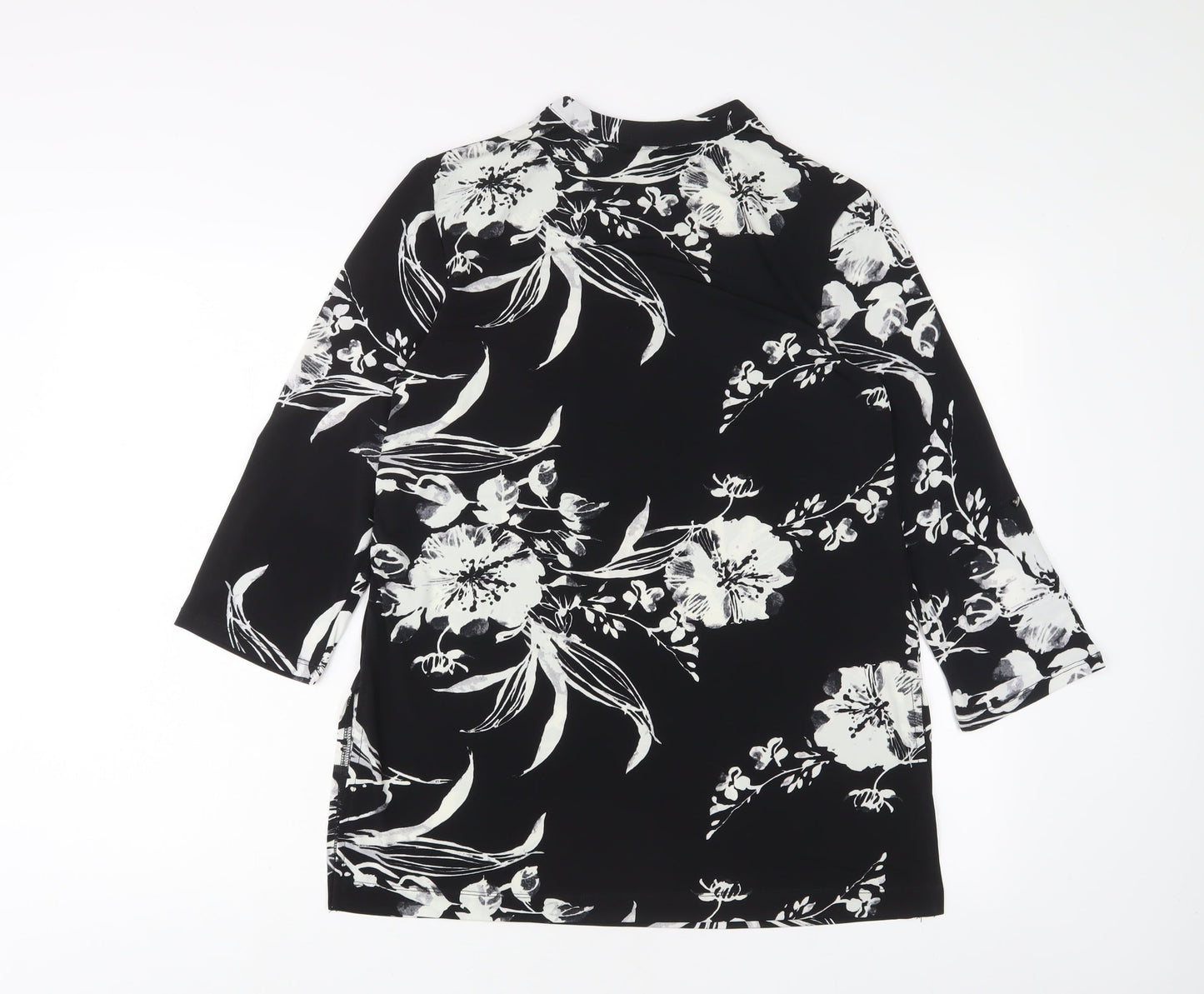 Womens UK Size 10 Roman Black Tunic T-Shirt