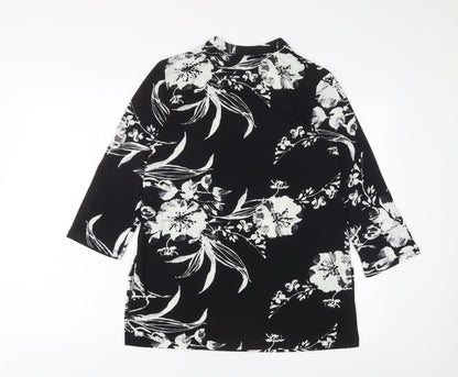Womens UK Size 10 Roman Black Tunic T-Shirt